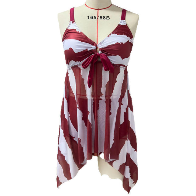 Maillot de bain deux pièces avec short pour femme, maillot de bain fluide, tankini