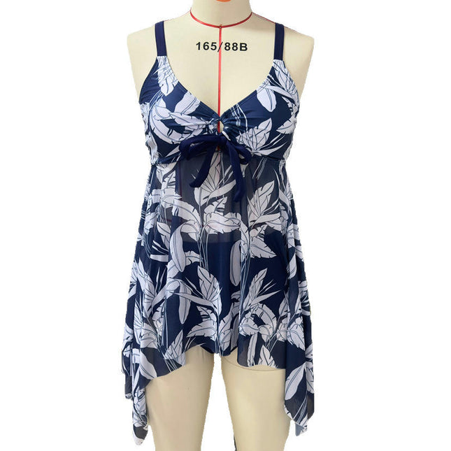 Two Piece Swimdress with Boyshorts for Women Flowy Swimsuits Tankini Bathing Suits