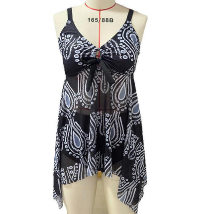 Two Piece Swimdress with Boyshorts for Women Flowy Swimsuits Tankini Bathing Suits