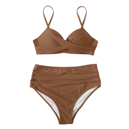 Women High Waisted Bikini Set Tummy Control Two Piece Swimsuit