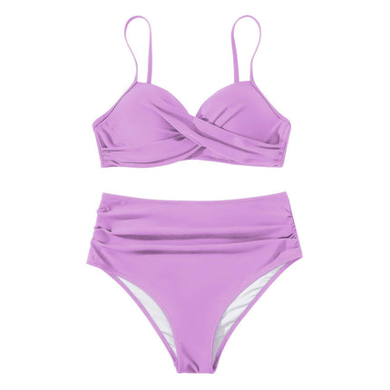 Women High Waisted Bikini Set Tummy Control Two Piece Swimsuit