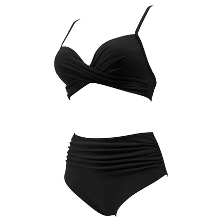 Women High Waisted Bikini Set Tummy Control Two Piece Swimsuit