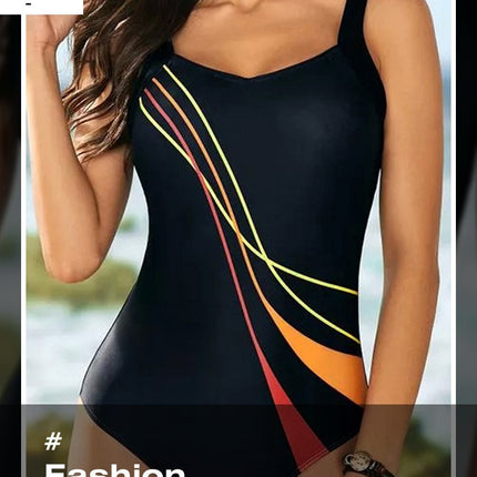 Damen-Bikini-Badeanzug mit hohem Schnitt und niedrigem Rücken