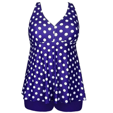 Women's Plus Size Tankini Swimsuit Plant Print Two Piece Bathing Suit