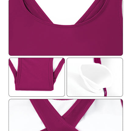 Women's One Piece Swimsuit Cross Straps Swimsuits Tummy Control Bathing Suit