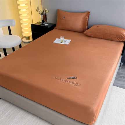 Drap-housse King Size, drap de lit en peluche polaire, housse de protection de matelas, poche profonde, drap de dessous chaud et pelucheux (taies d'oreiller incluses)
