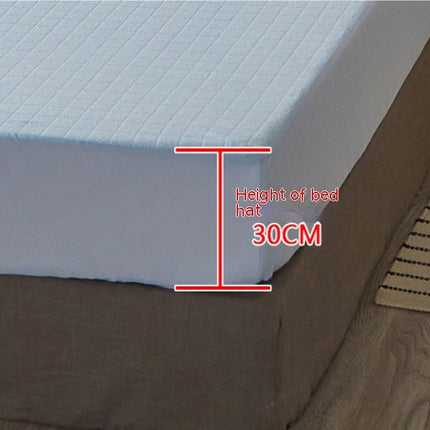 Towel Fabric Waterproof Wrinkle Resistant Fitted Sheet Queen Size Deep Pocket Mattress Sheet Soft Comfortable Bed Sheet