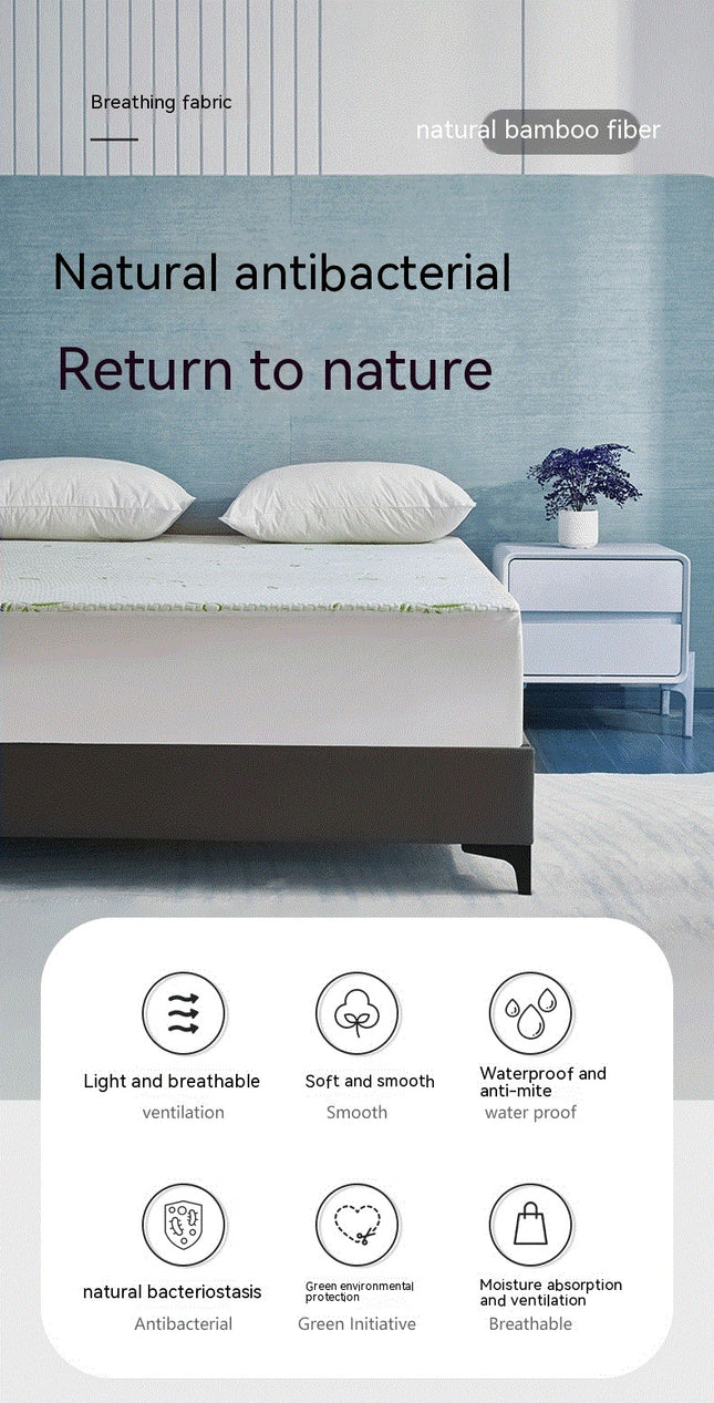 Waterproof Mattress Protector Bamboo Fiber Jacquard Fitted Mattress Cover Super Soft Bed Cover Fitted Sheet
