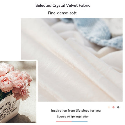 Super Soft Bedspread Fitted Sheet Crystal Velvet Mattress Protector Solid Color Fitted Mattress Cover