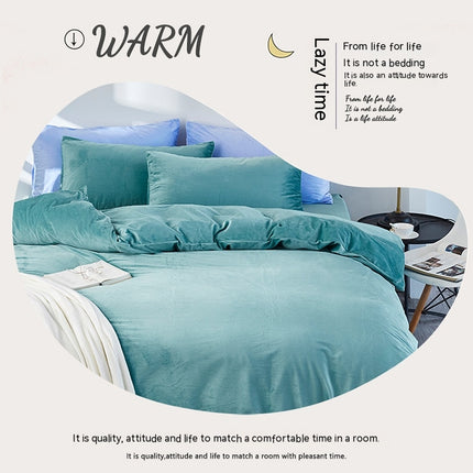 Super Soft Bedspread Fitted Sheet Crystal Velvet Mattress Protector Solid Color Fitted Mattress Cover