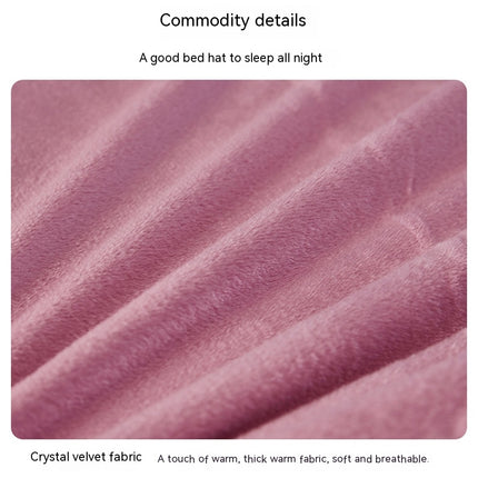 Super Soft Bedspread Fitted Sheet Crystal Velvet Mattress Protector Solid Color Fitted Mattress Cover