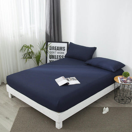 Waterproof mattress protector super soft fiber fabric bedspread fitted sheet solid color fitted mattress cover