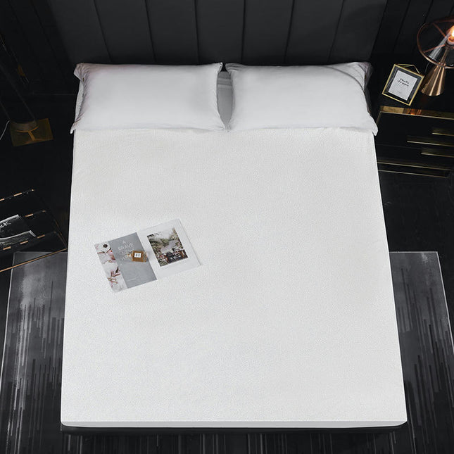 Waterproof Mattress Protector Cool Bamboo Fiber Mattress Cover, Soft And Noiseless Fabric Mattress Cover Deep Pockets Fitted Sheet