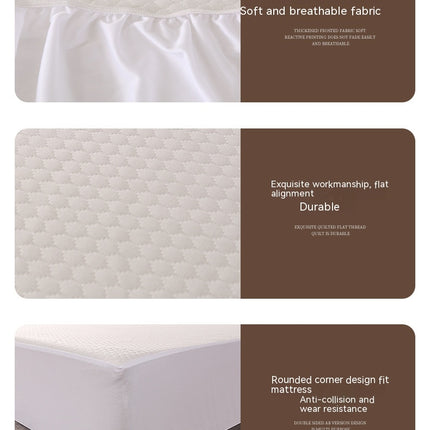 Waterproof Mattress Protector Waterproof Breathable Noiseless Queen Size Mattress Cover Fitted Sheet With Deep Pockets Noiseless Fitted Sheet
