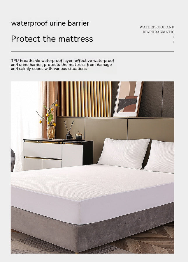 Waterproof Mattress Protector Waterproof Breathable Noiseless Queen Size Mattress Cover Fitted Sheet With Deep Pockets Noiseless Fitted Sheet