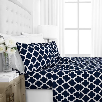 Queen-Size-Spannbettlaken zum Überziehen, bedrucktes, tiefes Taschenlaken, perfekte Passform für die Matratze. Weiches und knitterfreies Spannbettlaken