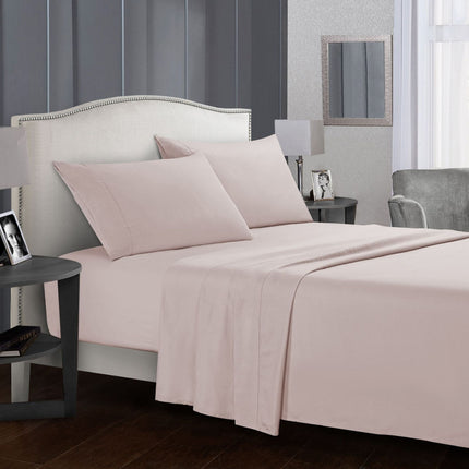 Solid Color Bedspread Queen Size Sheet Super Soft Deep Pocket Flat Sheet with pillowcase Fitted Sheet Set