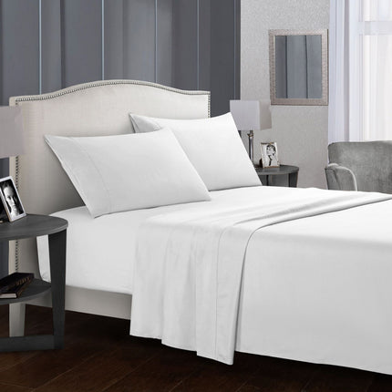 Solid Color Bedspread Queen Size Sheet Super Soft Deep Pocket Flat Sheet with pillowcase Fitted Sheet Set