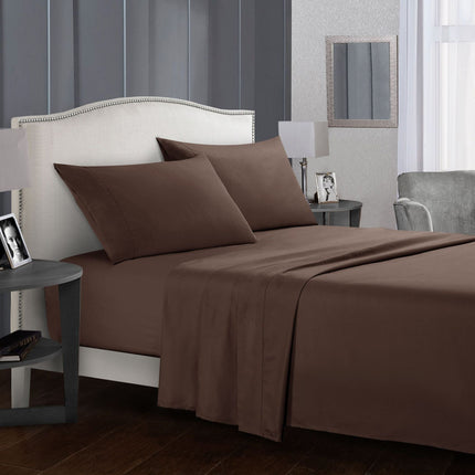 Solid Color Bedspread Queen Size Sheet Super Soft Deep Pocket Flat Sheet with pillowcase Fitted Sheet Set
