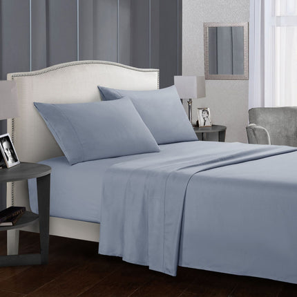 Solid Color Bedspread Queen Size Sheet Super Soft Deep Pocket Flat Sheet with pillowcase Fitted Sheet Set