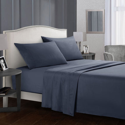 Solid Color Bedspread Queen Size Sheet Super Soft Deep Pocket Flat Sheet with pillowcase Fitted Sheet Set
