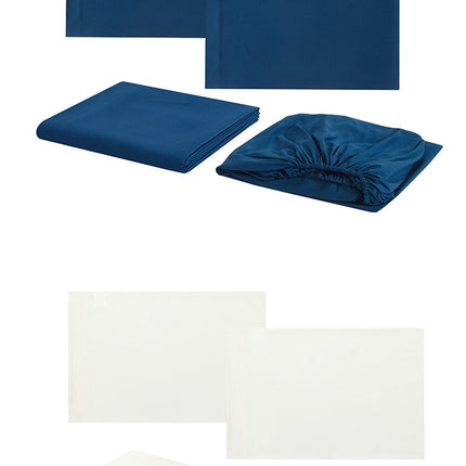 Solid Color Bedspread Queen Size Sheet Super Soft Deep Pocket Flat Sheet with pillowcase Fitted Sheet Set