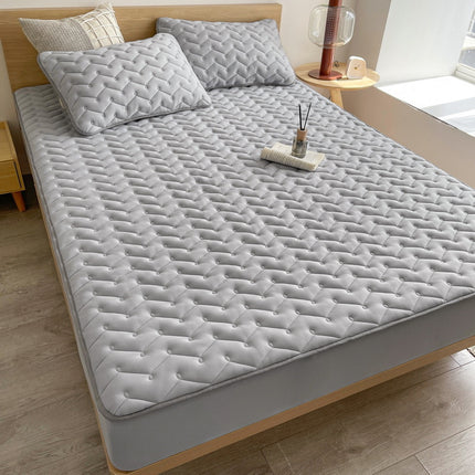 Bed Sheet Set with Pillowcases Dustproof Waterproof Padded Quilted Bed Sheets All-Inclusive Bedspread Sheet Non-Slip Mattress Protector