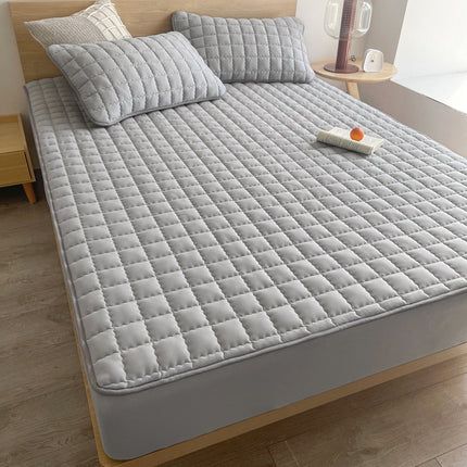 Bed Sheet Set with Pillowcases Dustproof Waterproof Padded Quilted Bed Sheets All-Inclusive Bedspread Sheet Non-Slip Mattress Protector