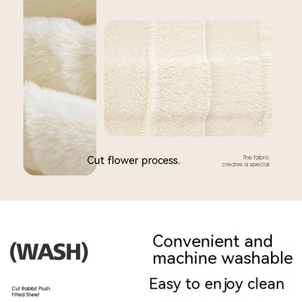 Winter Plush Stretch Bedspread Queen Size Super Soft Anti-Wrinkle Deep Pocket Bed Sheet Soft Warm Coral Velvet Bed Spread Mattress Cover