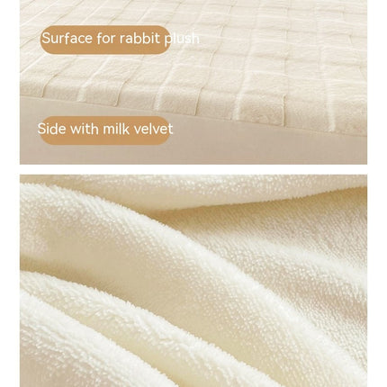 Winter Plush Stretch Bedspread Queen Size Super Soft Anti-Wrinkle Deep Pocket Bed Sheet Soft Warm Coral Velvet Bed Spread Mattress Cover