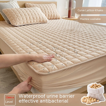 Quilted Fitted sheet Queen Mattress Cover, Waterproof Mattress Protector, Deep Pocket Elastic, Breathable Soft Bed Sheet
