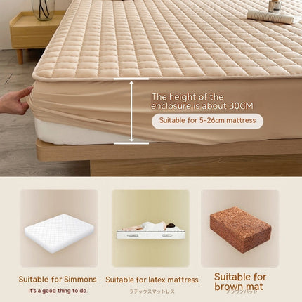 Quilted Fitted sheet Queen Mattress Cover, Waterproof Mattress Protector, Deep Pocket Elastic, Breathable Soft Bed Sheet