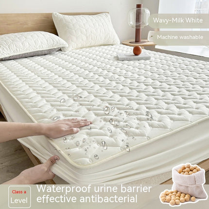 Quilted Fitted sheet Queen Mattress Cover, Waterproof Mattress Protector, Deep Pocket Elastic, Breathable Soft Bed Sheet