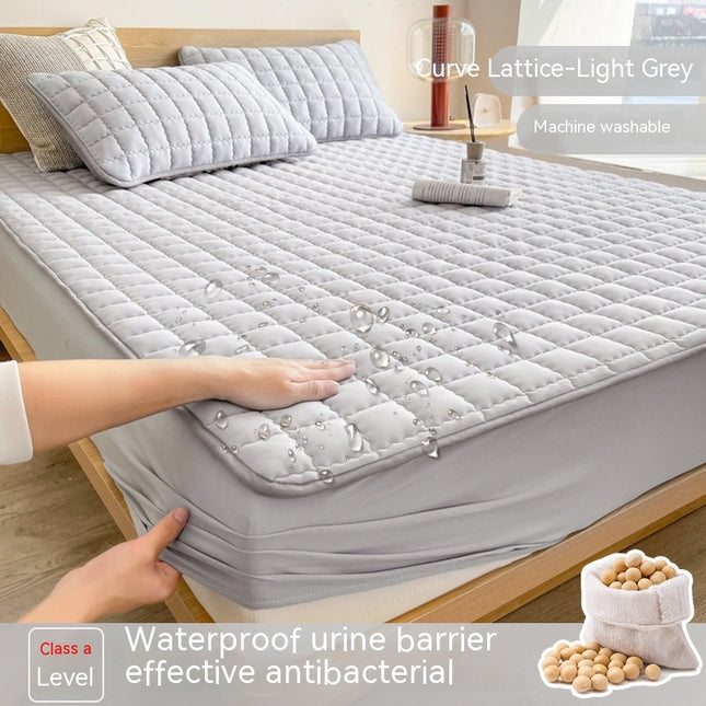 Quilted Fitted sheet Queen Mattress Cover, Waterproof Mattress Protector, Deep Pocket Elastic, Breathable Soft Bed Sheet
