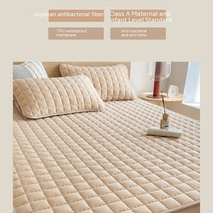 Quilted Fitted sheet Queen Mattress Cover, Waterproof Mattress Protector, Deep Pocket Elastic, Breathable Soft Bed Sheet