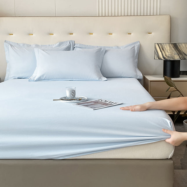 Cotton Bed Sheet Extra Large Modern Solid Color Bedding Sheet Super Soft Cotton Bottom Sheet Deep Pocket fitted Sheet
