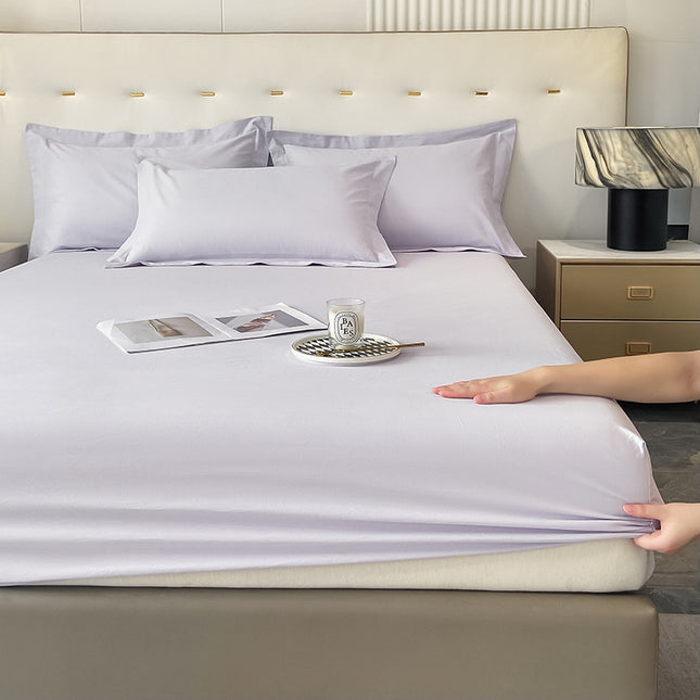 Cotton Bed Sheet Extra Large Modern Solid Color Bedding Sheet Super Soft Cotton Bottom Sheet Deep Pocket fitted Sheet