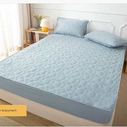 Drap matelassé en coton, couverture complète, couvre-lit, antidérapant, protège-matelas, ensemble de draps avec taie d'oreiller