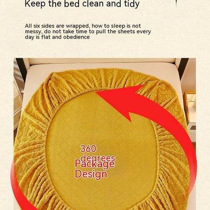 Drap-housse chargé en velours de lait, tissu de visage, poche profonde, peluche, velours Super doux, drap-housse épais en peluche