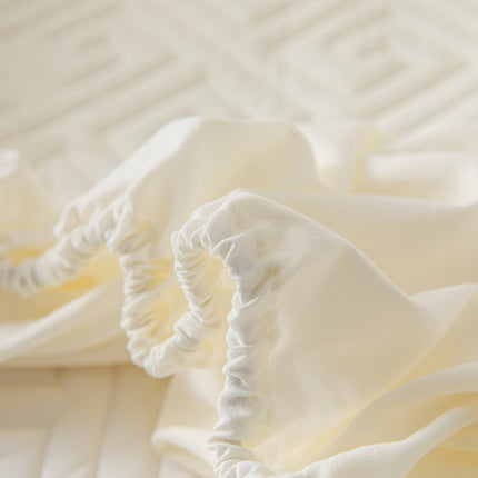 Deep Pocketed Dust Mite Proof Mattress Cover Waterproof Mattress Protector Fitted Sheet Noiseless Breathable Bed Cover