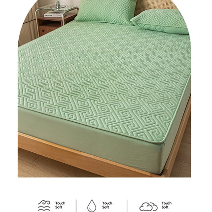 Deep Pocketed Dust Mite Proof Mattress Cover Waterproof Mattress Protector Fitted Sheet Noiseless Breathable Bed Cover