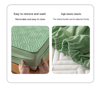 Deep Pocketed Dust Mite Proof Mattress Cover Waterproof Mattress Protector Fitted Sheet Noiseless Breathable Bed Cover
