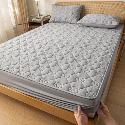 Staubmilbensicherer Matratzenbezug mit tiefen Taschen, wasserdichter Matratzenschoner, Queen-Size-Spannbetttuch, geräuschloser, atmungsaktiver Bettüberzug