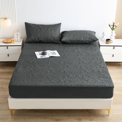 Dustproof And Waterproof Padded Quilted Sheet All-inclusive Bedding Folder Cotton Non-Slip Mattress Protector With Pillowcase Sheet Set