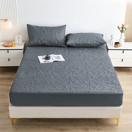 Dustproof And Waterproof Padded Quilted Sheet All-inclusive Bedding Folder Cotton Non-Slip Mattress Protector With Pillowcase Sheet Set