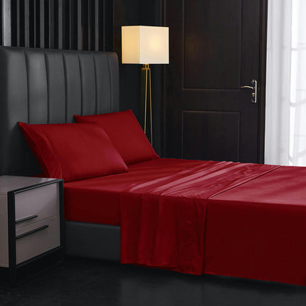 Ensemble de draps en microfibre douce, drap-housse à poche profonde, taie d'oreiller, respirant, résistant aux rides, à la décoloration