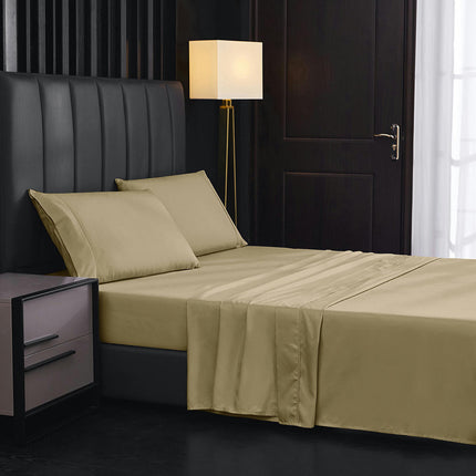 Parure de lit Queen en microfibre douce avec poche profonde, drap-housse et taie d'oreiller, respirant, infroissable, résistant à la décoloration