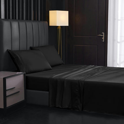 Parure de lit Queen en microfibre douce avec poche profonde, drap-housse et taie d'oreiller, respirant, infroissable, résistant à la décoloration