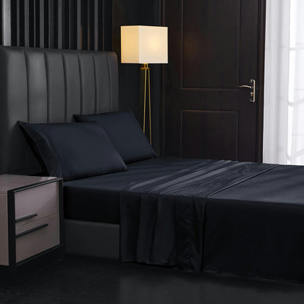 Parure de lit Queen en microfibre douce avec poche profonde, drap-housse et taie d'oreiller, respirant, infroissable, résistant à la décoloration
