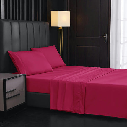 Parure de lit Queen en microfibre douce avec poche profonde, drap-housse et taie d'oreiller, respirant, infroissable, résistant à la décoloration